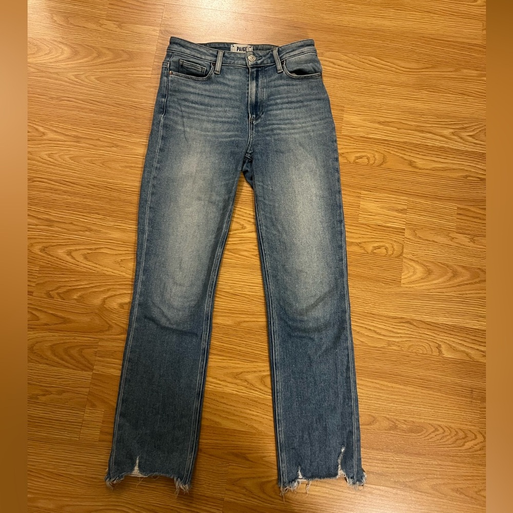 PAIGE Straight Leg Jeans in Classic Blue